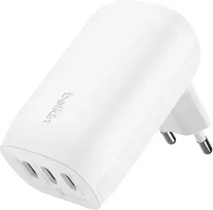 Зарядний пристрій Belkin Кутовий 3 порти USB-C PPS 67W (WCC002VFWH)