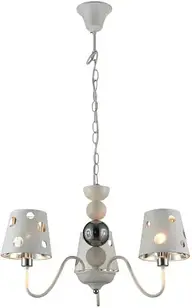 Люстра Luno Batley 3, класичний стиль, тканина, біла (50203109)