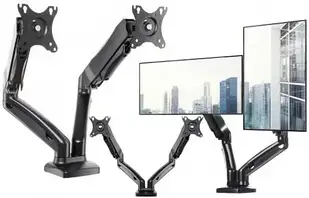 Кріплення для монітора ART UM-116, газове, для 2 моніторів, 13-27", Vesa 100x100, pivot