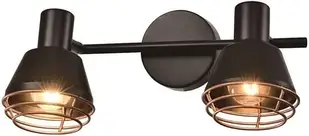 Направлений торшер NERIA, стельовий, 2x40W E14, золотий абажур