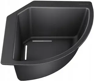 Кошик для раковин Blanco Оцежувач, кутовий, чорний, з пластику (235866)