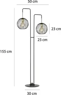 Світлодіодна лампа Emibig стояча чорна Albio (144/LP2)