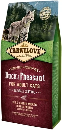 Сухий корм Carnilove Cat Duck & Pheasant Hairball Control 6kg, фото 1