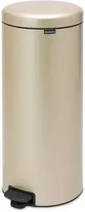 Урна Brabantia Newicon 30L, пластикове відро з повільно закриваючою кришкою, шампанське/золоте
