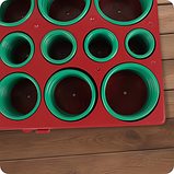 Комплект гумових ущільнювальних кілець, 419 од, зелені INTERTOOL AT-5419, фото 3