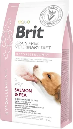 Корм собачий Brit Veterinary Diets Dog Grain Free Hypoallergenic Salmon&Pea 12Kg, фото 1