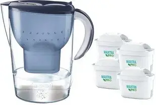 Глечик для фільтру BRITA Marella XL, синій, 3,5 л, з 4 x MAXTRA PRO Pure Performance (MAXTRA PRO Pure Performance)
