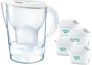 Глечик для фільтру BRITA Marella XL, білий, 3,5 л, з 4 x MAXTRA PRO Pure Performance (MAXTRA PRO Pure Performance)