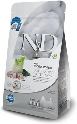 Корм собачий Farmina N&D White Dog Sea Bass Spirulina&Fenel Adult Mini 2Kg, фото 1