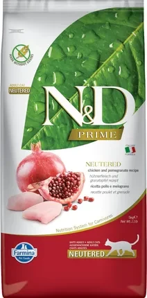 Сухий корм N&D Cat Chicken & Pomegranate Neutered 5kg, фото 1