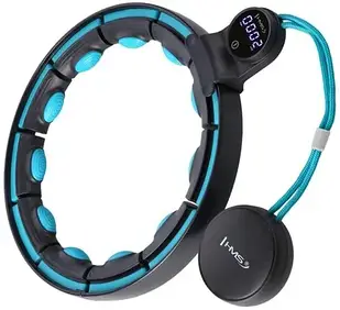 Хулахуп Hms Hhm17 Хула-хоп чорний/бірюзовий з магнітами та обтяженням + лічильник