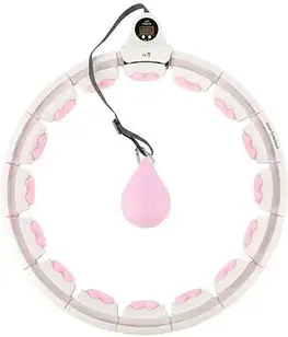 Хулахуп Hhw06 Рожевий хула-хоп з виступами та обтяженням + лічильник Hms