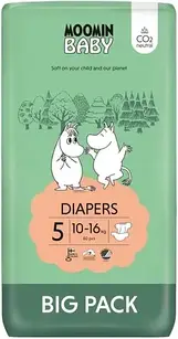 Підгузки Moomin Baby Еко підгузки 5, 60 шт., 10-16 кг
