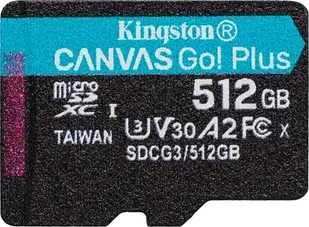 Карта пам'яті Kingston Canvas Go! Plus MicroSD 512GB (SDCG3/512GBSP)