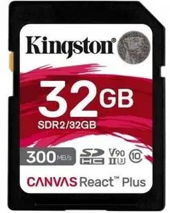 Карта пам'яті Kingston 32Gb Sdhc Canvas React Plus 300Mb/S U3 V90 (Sdr232Gb)