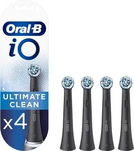 Насадки для електричної зубної щітки Oral-B, кінцівки iO Ultimate Clean, 4 шт., чорні