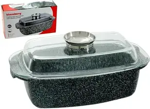 Сковорода Klausberg керамічна з кришкою 32 см (KB7365)