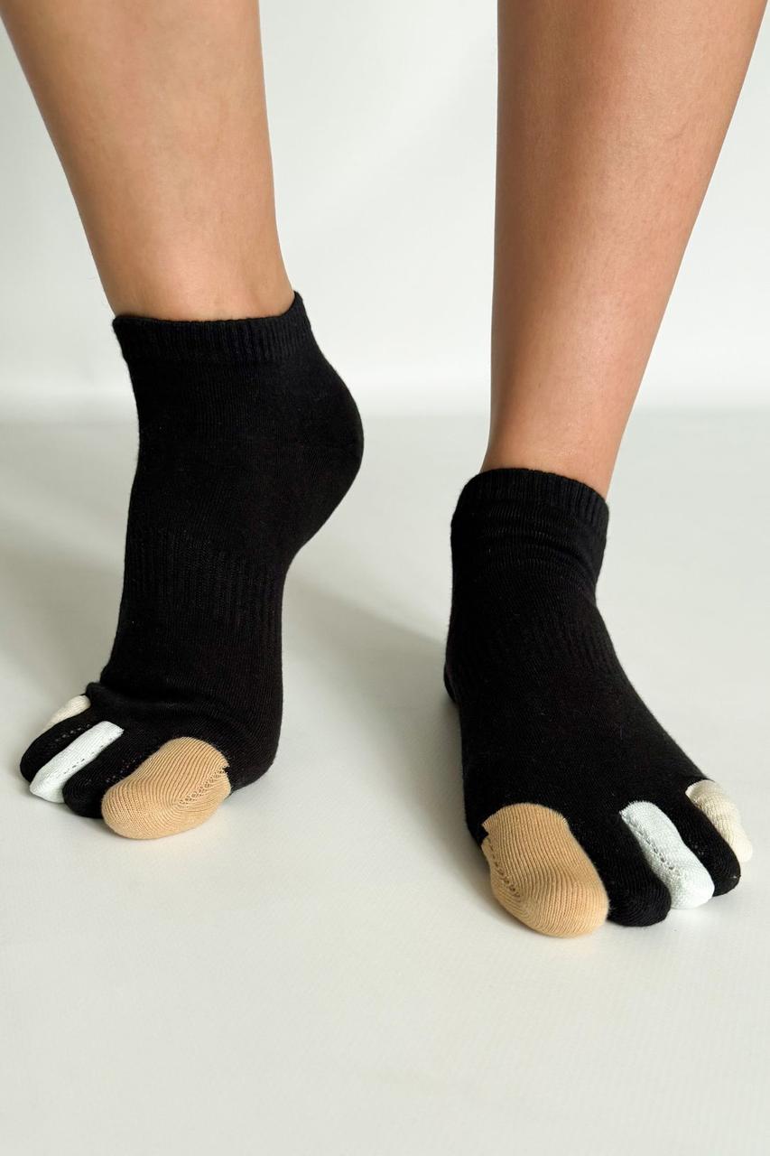 Низькі шкарпетки з пальцями жіночі Найсі Apmi 36-40 чорний, фото 1