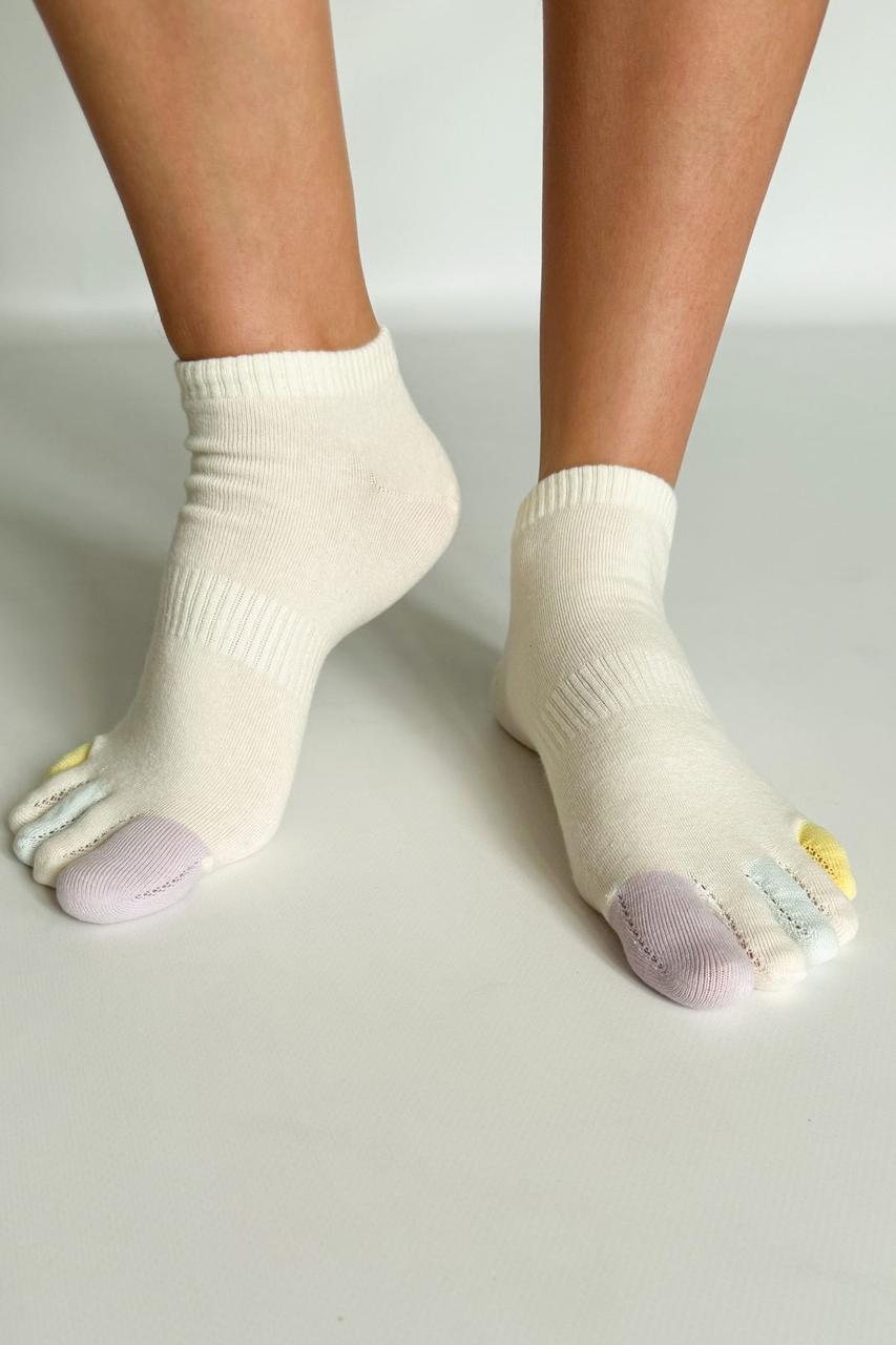 Низькі шкарпетки з пальцями жіночі Найсі Apmi 36-40 білий, фото 1