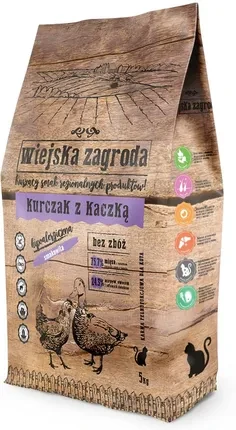 Сухий корм Wiejska Zagroda, курка з качкою, 5 кг, фото 1