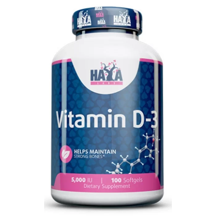 Haya Labs Vitamin D-3 / 5000 IU - 100 софт гель