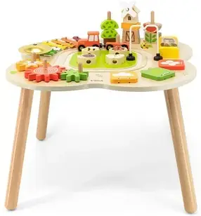 Навчальний столик Viga Toys Polarb стіл навчальний активностей пірамідка, ксилофон, сенсорика, Монтессорі