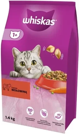 Сухий корм Whiskas Adult яловичина з морквою 14kg, фото 1