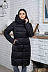 Зимове жіноче пальто модне 42-56 мокко, фото 3
