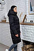 Зимове жіноче пальто модне 42-56 мокко, фото 4
