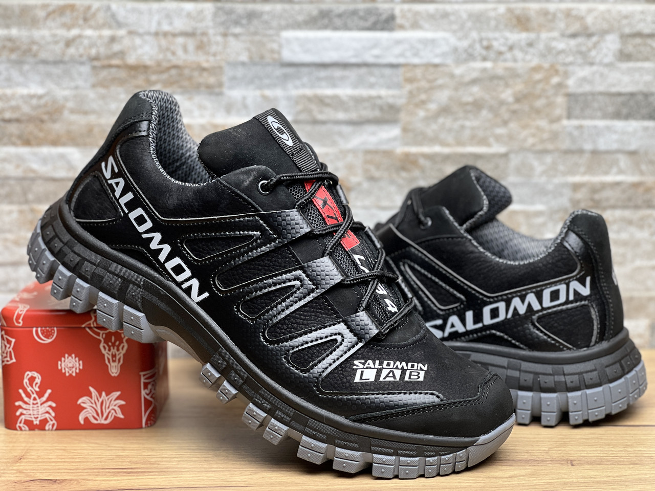 Шкіряні чоловічі кросівки Salomon Terra Drive, фото 1