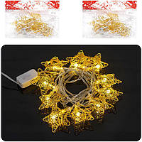 Гірлянда електрична "Зірки" 10 LED жовта 2 м  (1шт.)