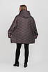 Осіння жіноча куртка великого розміру 66-72 пудровий, фото 6