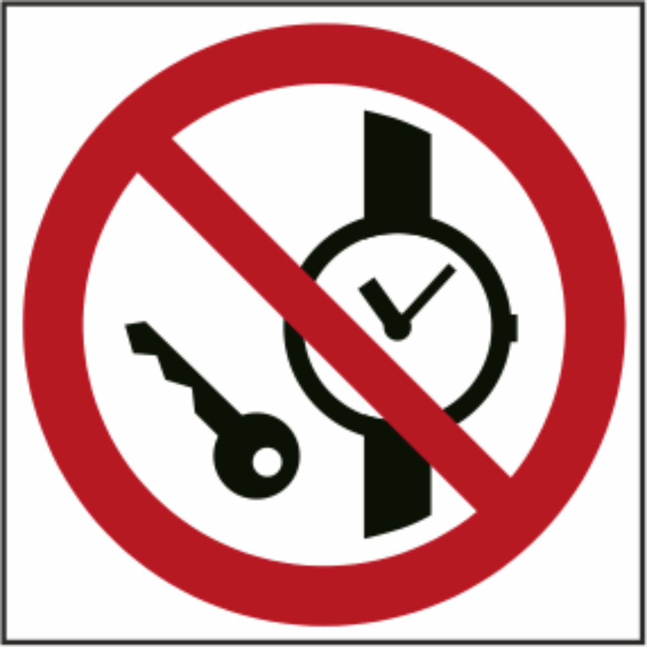 Знак табличка Заборона металевих виробів та годинників, фото 1