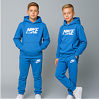 Теплий Костюм на флісі для хлопчика 146-164 см 003662 Туреччина Блакитний