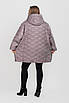 Осіння жіноча куртка великого розміру 66-72 пудровий, фото 4