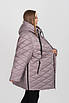Осіння жіноча куртка великого розміру 66-72 пудровий, фото 2