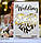 Весільний Комплект Скарбничка "Листя" + Коробочка для Обручок Набір Весілля Скриня для Грошей і Конвертів, Підставка для Кілець, фото 2