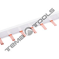 Шина Pin 1P 100A шаг-18 мм (1 метр) соединительная (гребенка) медная