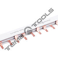 Шина Pin 3P 63A (1 метр) соединительная (гребенка) медная