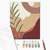 Картина за номерами "Триптих пастельний арт 2", Абстрактний затишок з природними мотивами, 40x50 см, для початківців