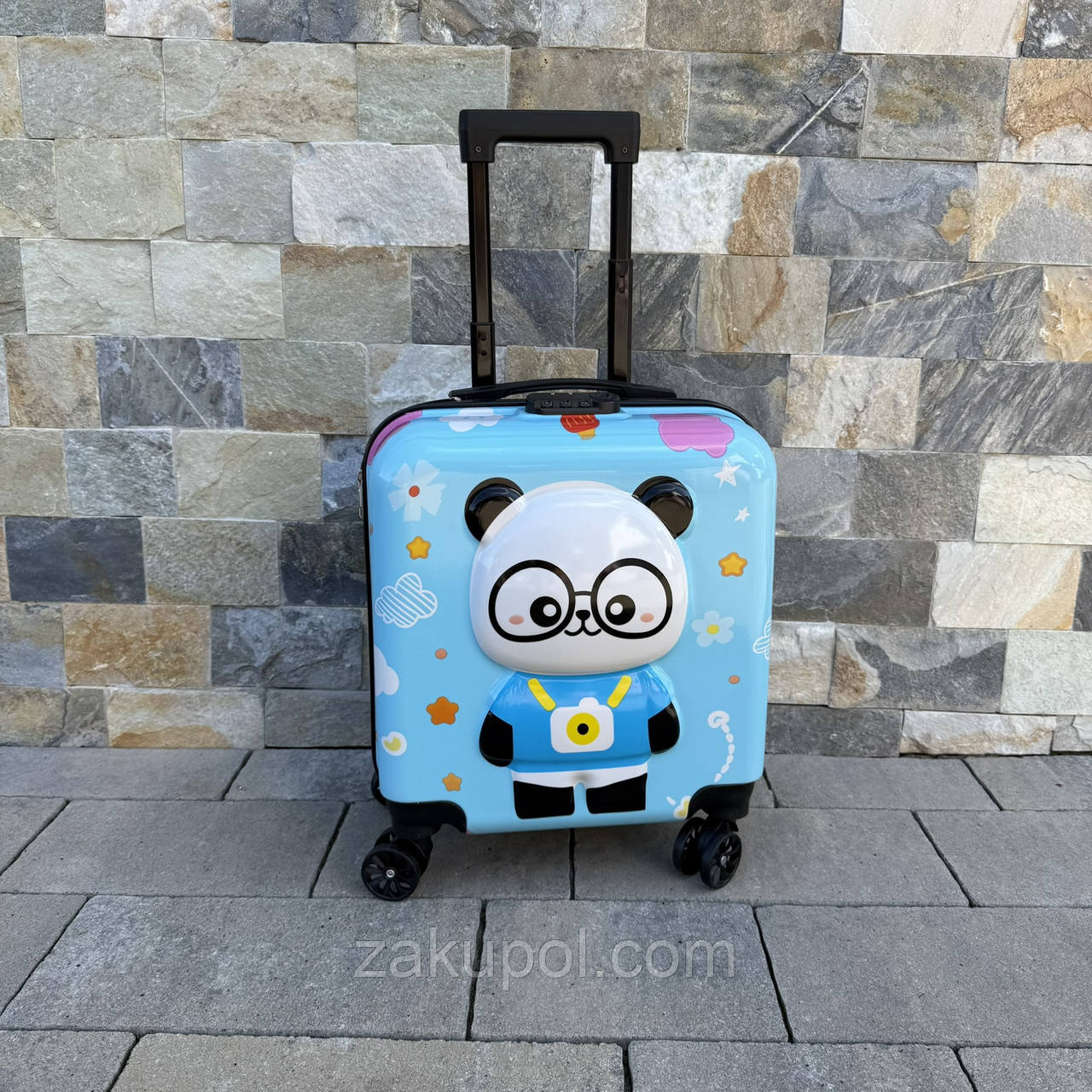 Дитяча дорожня валіза на колесах Ecarla WP07 Голубий