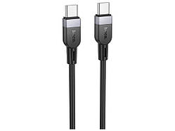 Кабель Type-C to Type-C 60W силіконовий Чорний X109, 24934 Hoco