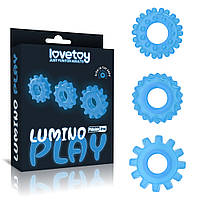 Набір ерекційних кілець, що світяться в темряві Lumino Play Penis Ring, 3 шт.