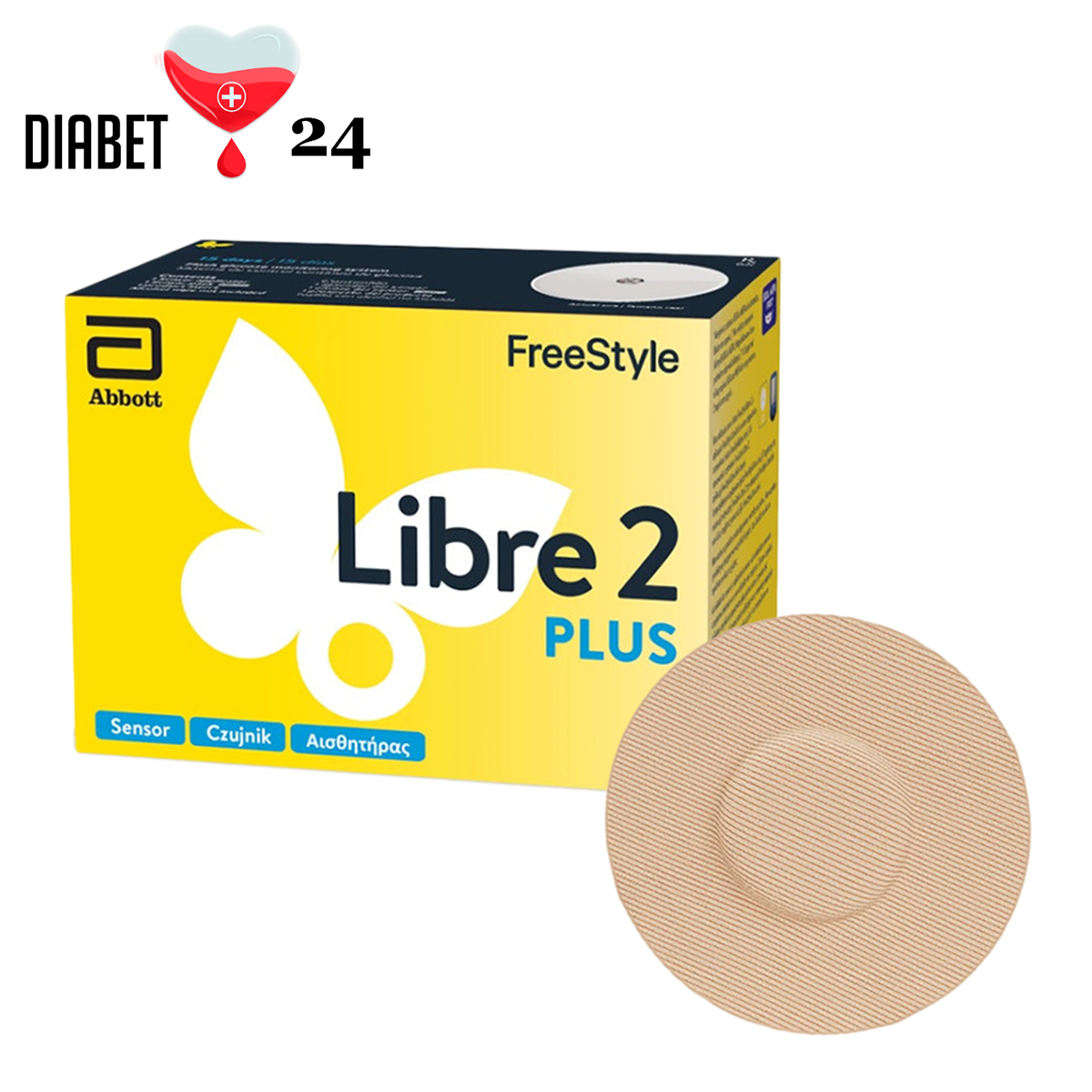 Сенсор Freestyle Libre 2 Plus (ФріСтайл Лібре 2 Плюс) 1 уп. і 1 тейп у комплекті, фото 1