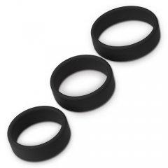 Набір з трьох гладких ерекційних кілець Power Plus Soft Silicone Pro Ring Black, новинка