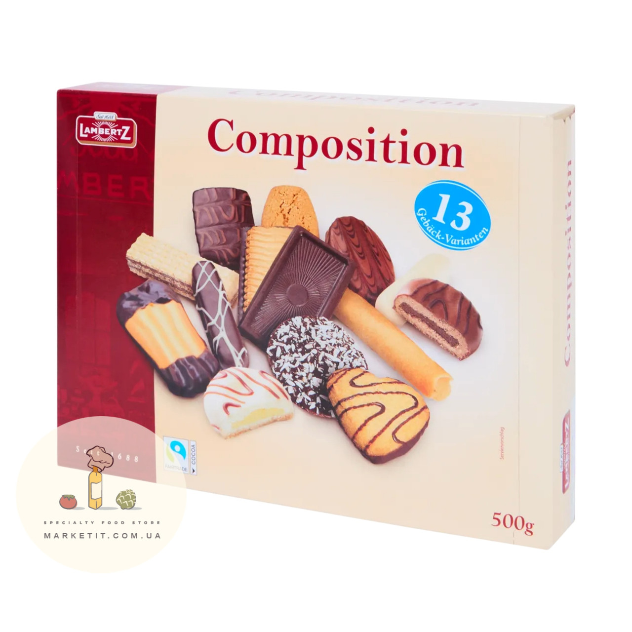 Печиво пісочне Lambertz Composition, асорті 500 г., фото 1