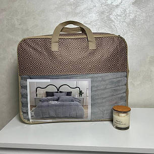 Велюрова постільна білизна Євро Сірий, фото 2