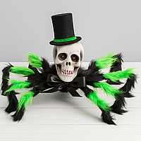 Хелловін декор Павук готичний Арахаус, 45 см, Зелений