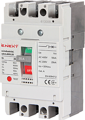 Силовий автоматичний вимикач e.industrial.ukm.60S.25, 3р, 25А