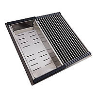 Мойка кухонная Platinum Handmade Черный 44х44 см Мойка под столешницу нержавейка Черная раковина на кухню